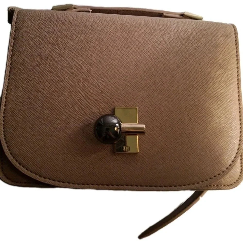 Danielle Nicole Penelope Structured Crossbody Mauve Pink Faux Leather Handle - Picture 14 of 15